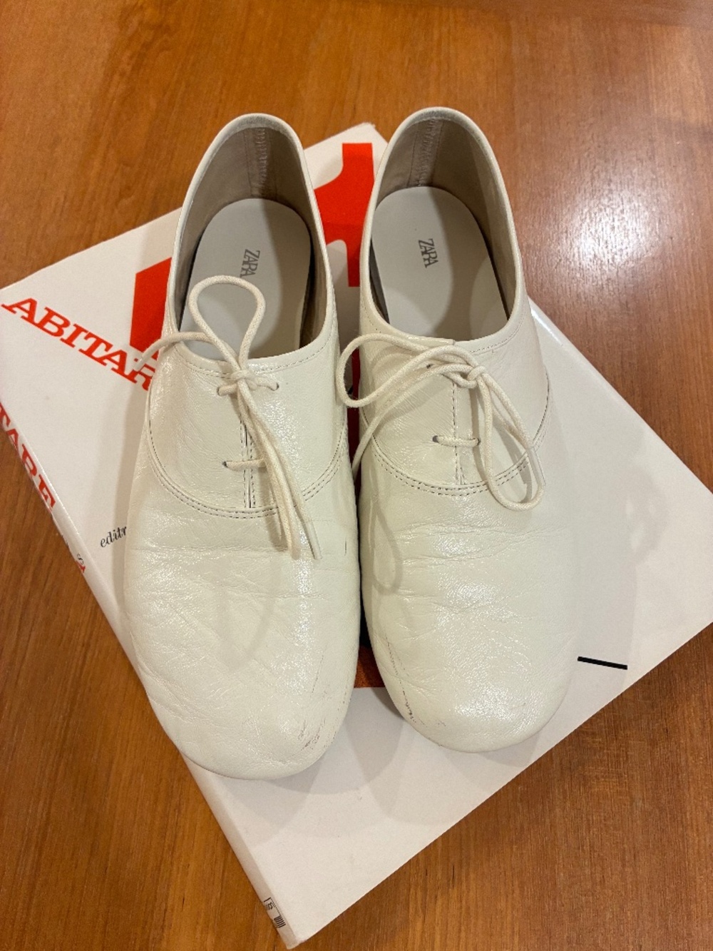 Zara Leather Lace-up Loafers